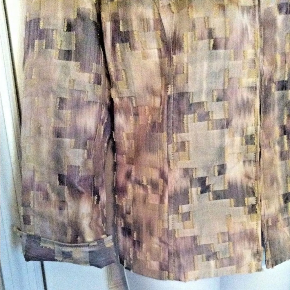 Chico’s Patchwork Jacket Coat Blazer Pink Tan - image 3